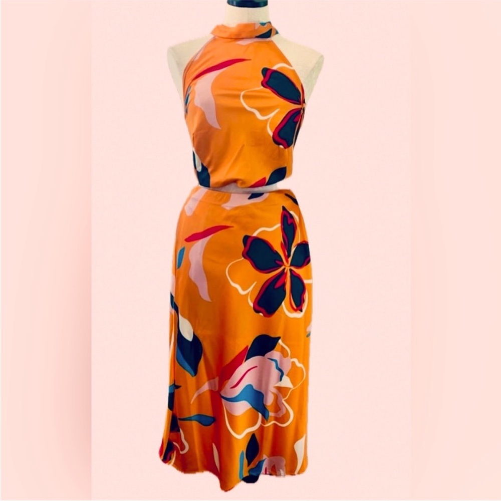 Sigrid Olsen Two Piece Halter Top & Wrap Skirt